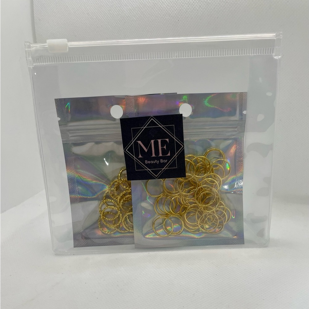 70 Pcs Jewelry for Braids, Hair Dreadlock, Metal Gold Rings Cuffs